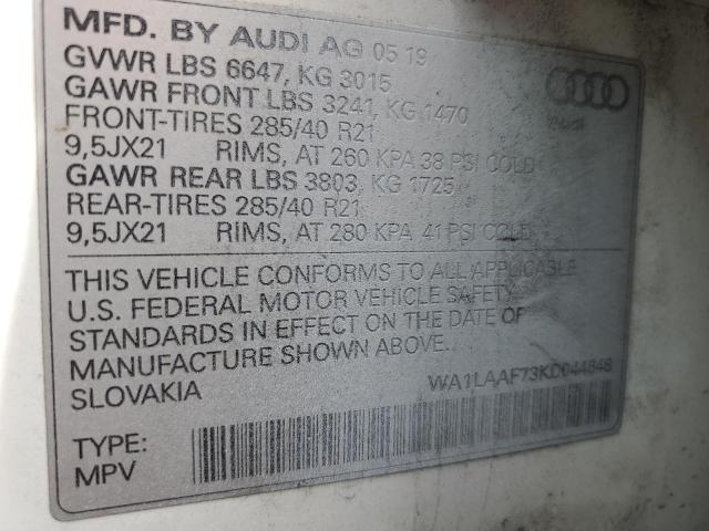 WA1LAAF73KD044648 Audi Q7 Premium Plus