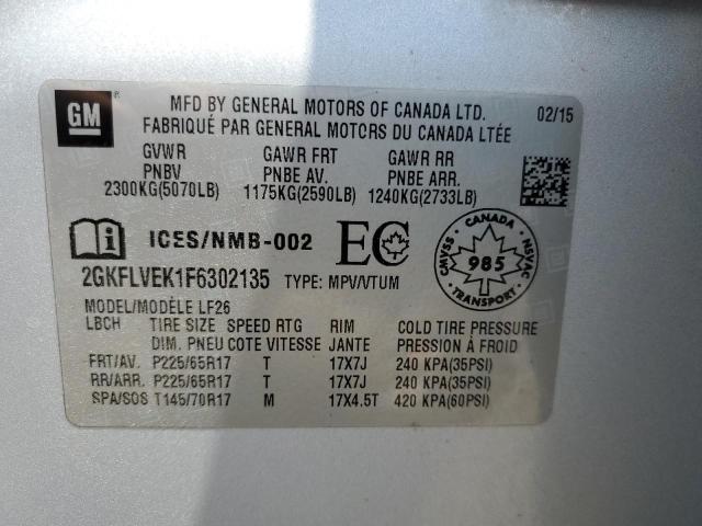 2GKFLVEK1F6302135 GMC Terrain Sle