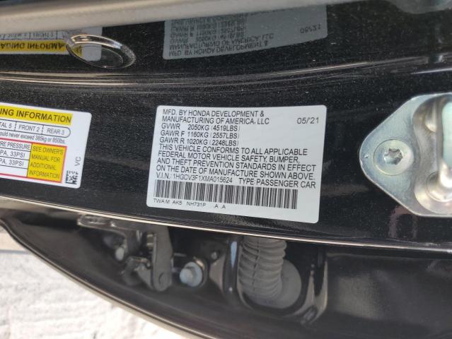 1HGCV3F1XMA015624 Honda ACCORD HYBRID