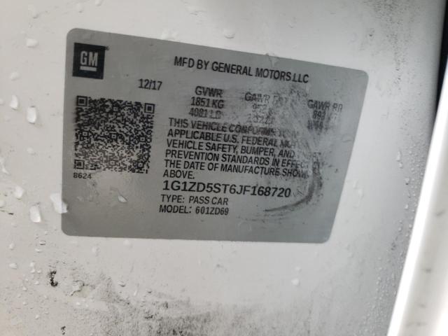 1G1ZD5ST6JF168720 Chevrolet MALIBU LT