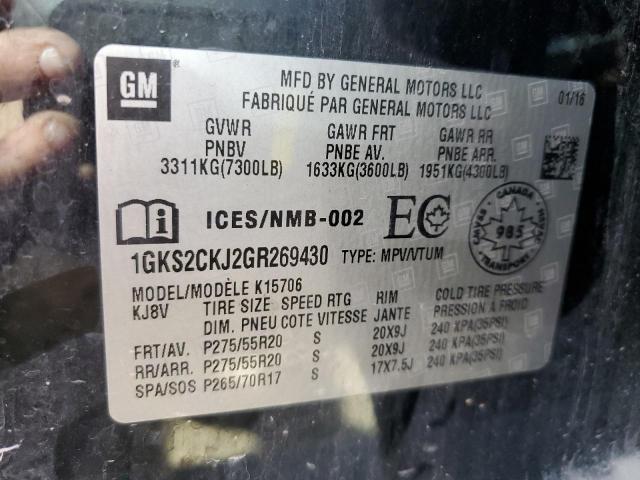 1GKS2CKJ2GR269430 GMC YUKON DENALI
