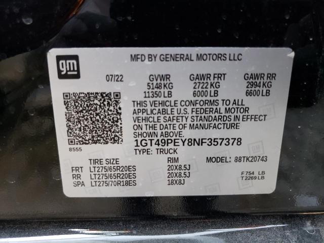 1GT49PEY8NF357378 GMC Sierra K2500 At4