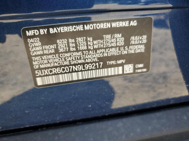 5UXCR6C07N9L99217 BMW X5 Xdrive40i