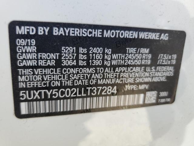 5UXTY5C02LLT37284 BMW X3 Xdrive30i