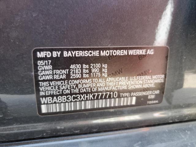 WBA8B3C3XHK777710 BMW 340 I