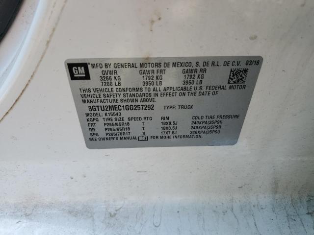 3GTU2MEC1GG257292 GMC Sierra K1500 Sle
