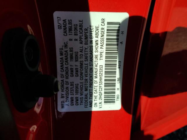 2HGFC2F53HH525353 Honda Civic Lx