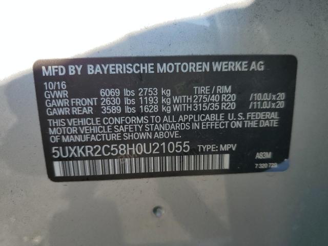 5UXKR2C58H0U21055 BMW X5 Sdrive35i