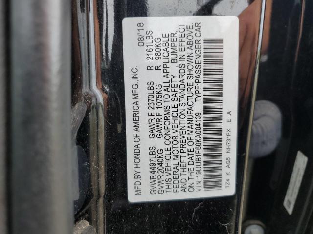 19UUB1F60KA004139 Acura Tlx Technology