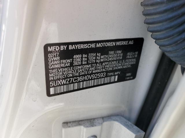 5UXWZ7C36H0V92593 BMW X3 Sdrive28i