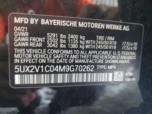 5UX2V1C04M9G70262 BMW X4 Xdrive30i