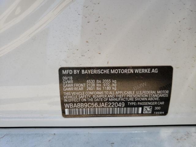 WBA8B9C56JAE22049 BMW 330 I