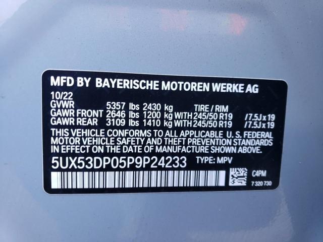 5UX53DP05P9P24233 BMW X3 Xdrive30i