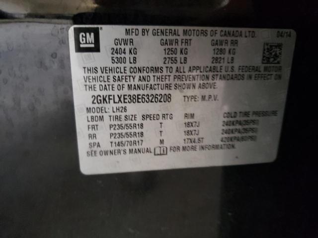 2GKFLXE38E6326208 GMC Terrain Slt