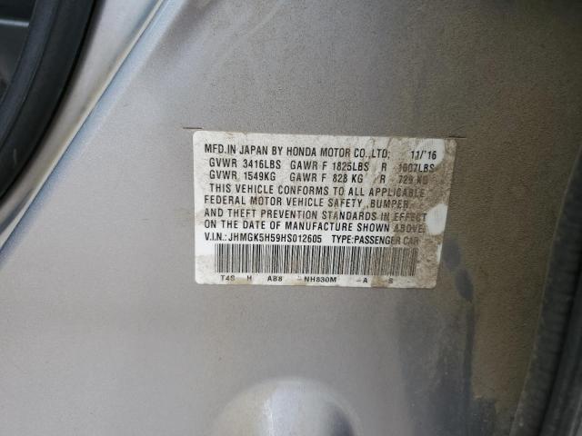 JHMGK5H59HS012605 Honda FIT LX