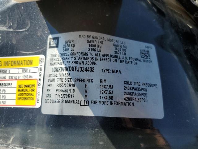 1GKKVRKDXFJ334493 GMC Acadia Slt-1