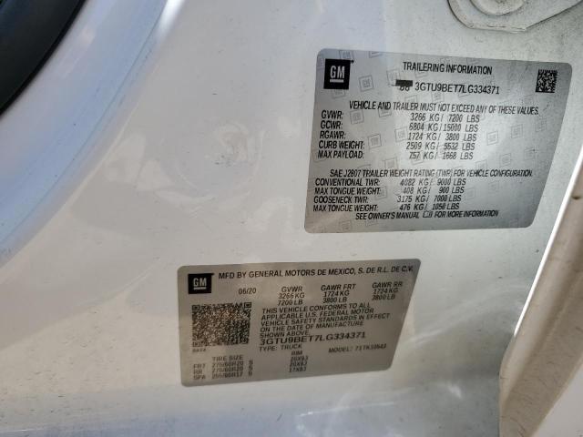 3GTU9BET7LG334371 GMC Sierra K1500 Sle
