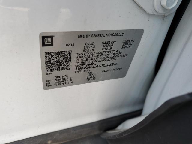 1GKKNKLA4JZ208345 GMC ACADIA SLE