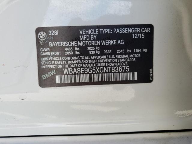 WBA8E9G5XGNT83675 BMW 328 I Sulev
