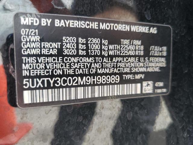 5UXTY3C02M9H98989 BMW X3 Sdrive30i