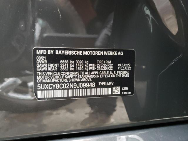 5UXCY8C02N9J09948 BMW X6 M50i