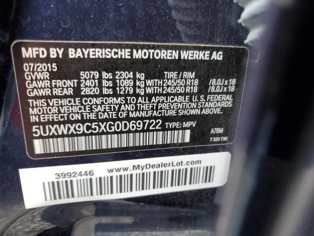 5UXWX9C5XG0D69722 BMW X3 Xdrive28i