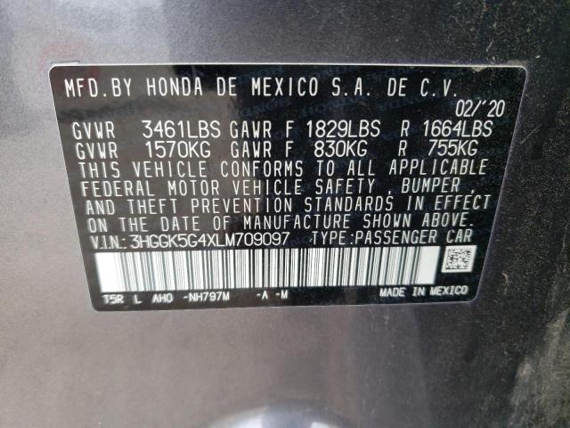 3HGGK5G4XLM709097 Honda FIT LX