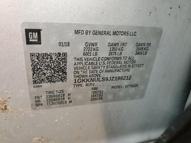 1GKKNULS9JZ199212 GMC Acadia Slt-1