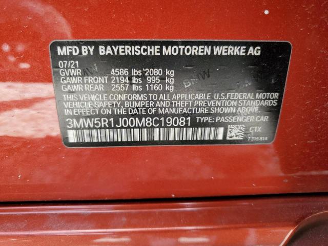 3MW5R1J00M8C19081 BMW 330I