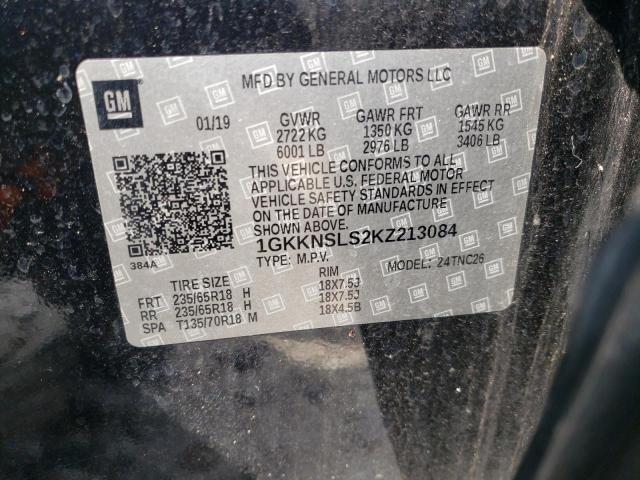 1GKKNSLS2KZ213084 GMC ACADIA SLE