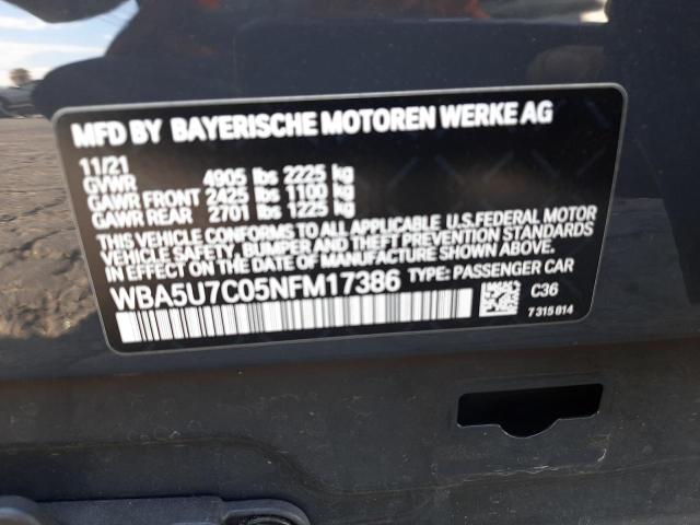 WBA5U7C05NFM17386 BMW M340I
