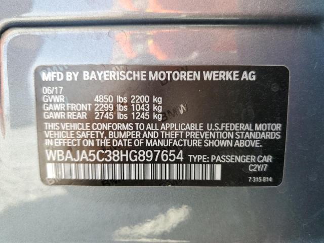 WBAJA5C38HG897654 BMW 530 I