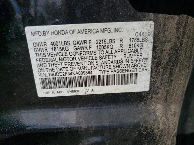 19UDE2F34KA009864 Acura ILX