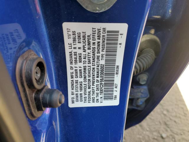 19XFC2F59JE006002 Honda Civic Lx