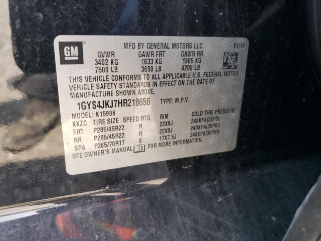1GYS4JKJ7HR218656 Cadillac Escalade Esv Premium Luxury