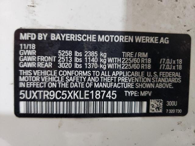 5UXTR9C5XKLE18745 BMW X3 Xdrive30i