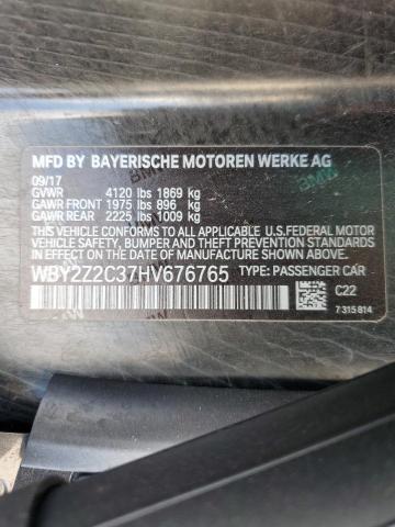 WBY2Z2C37HV676765 BMW I8