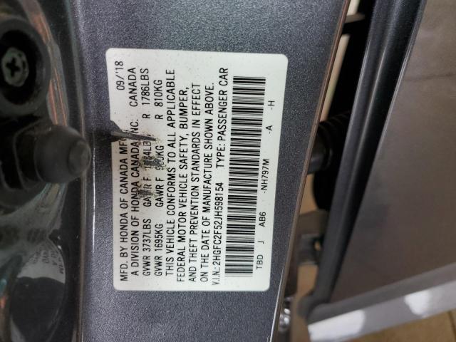 2HGFC2F52JH598154 Honda Civic Lx