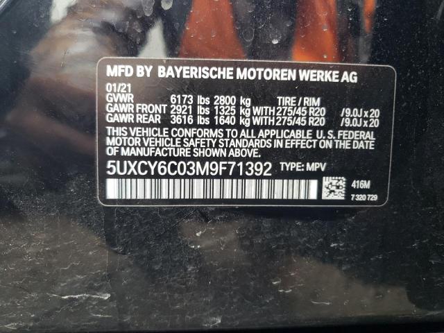 5UXCY6C03M9F71392 BMW X6 Xdrive40i