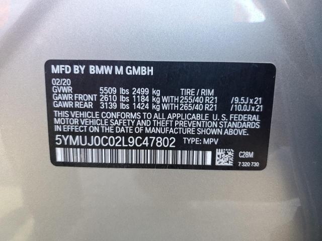 5YMUJ0C02L9C47802 BMW X4 M Competition