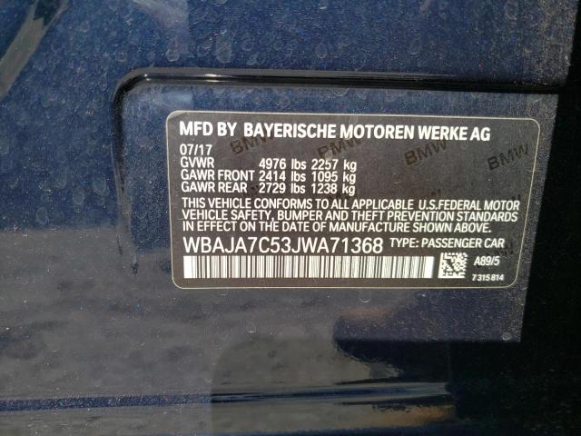 WBAJA7C53JWA71368 BMW 530 XI