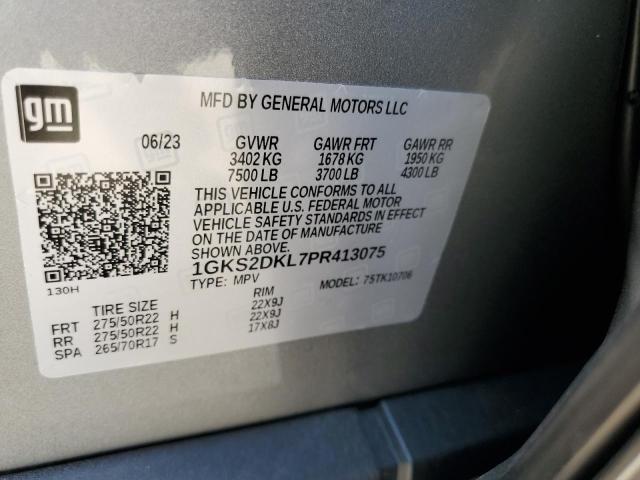 1GKS2DKL7PR413075 GMC YUKON DENALI