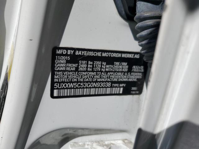 5UXXW5C53G0N93038 BMW X4 Xdrive35i
