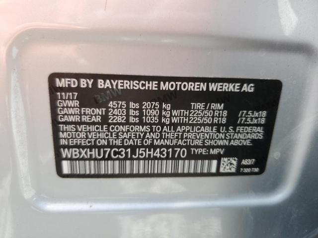 WBXHU7C31J5H43170 BMW X1 Sdrive28i