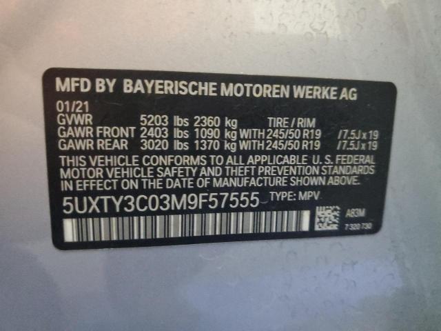 5UXTY3C03M9F57555 BMW X3 Sdrive30i