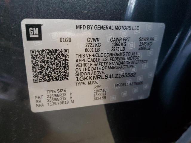 1GKKNRLS4LZ165582 GMC ACADIA SLE