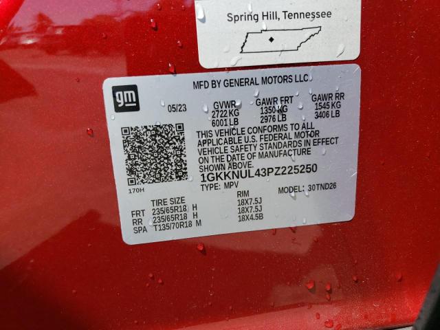 1GKKNUL43PZ225250 GMC ACADIA SLT