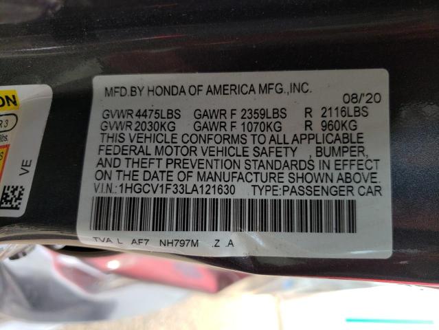 1HGCV1F33LA121630 Honda Accord Sport