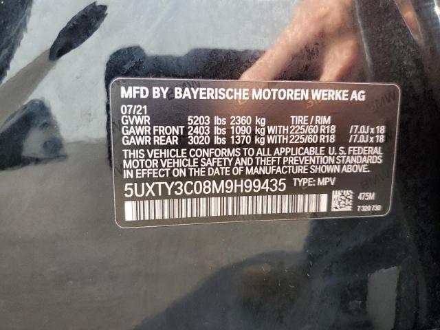 5UXTY3C08M9H99435 BMW X3 Sdrive30i