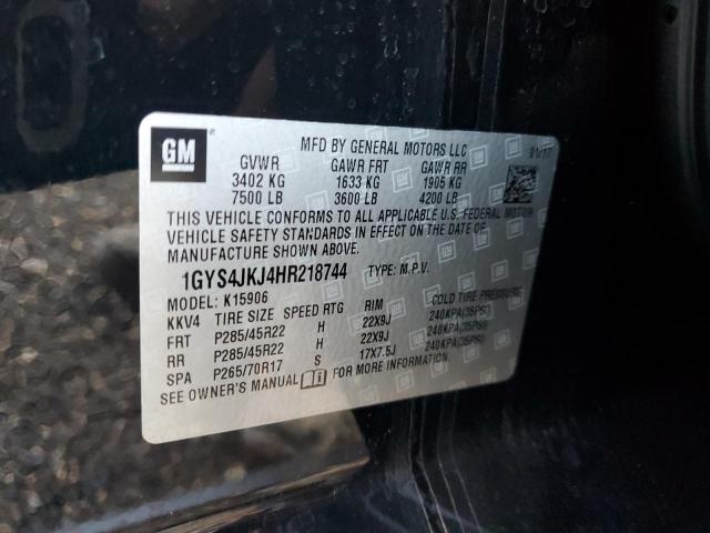 1GYS4JKJ4HR218744 Cadillac Escalade Esv Premium Luxury